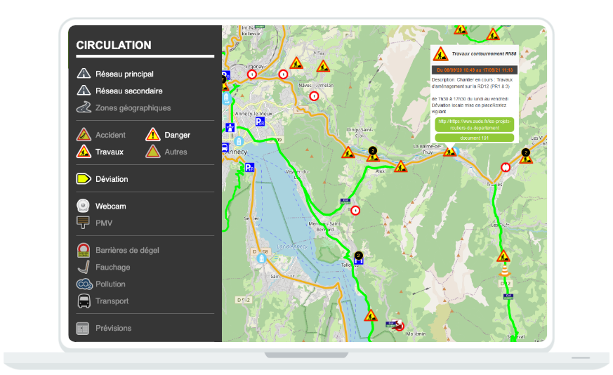 Carte interactive inforoute