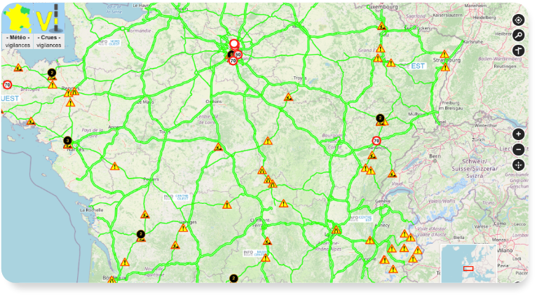 Carte interactive inforoute france